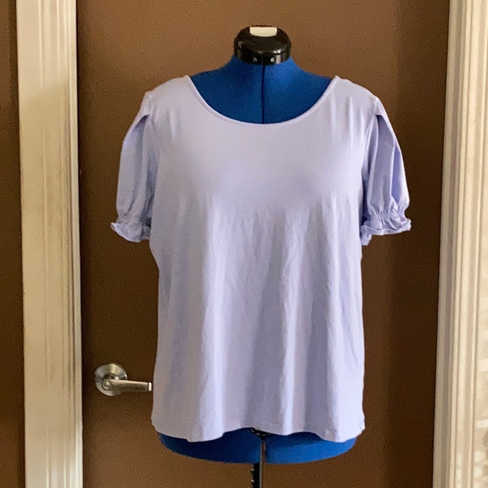 Lilac puff sleeve shirt